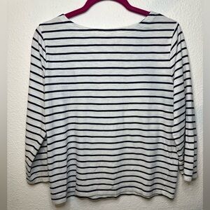 J. Crew Navy and White Striped Tee